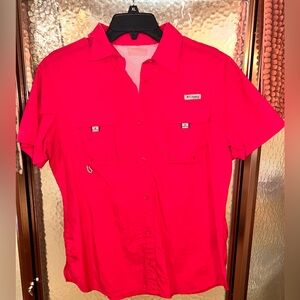 Columbia PFG Hot Pink Sun Shirt
